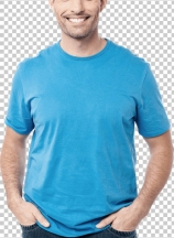 Smiling young man posing with hands in pockets